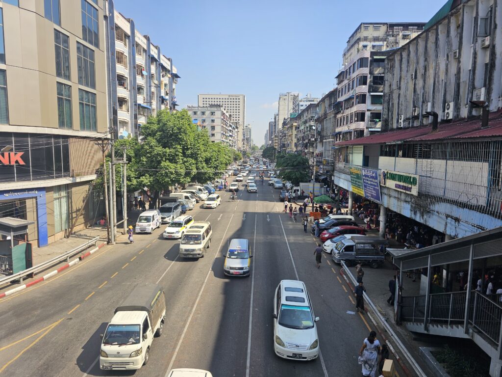 yangon downtown traffic