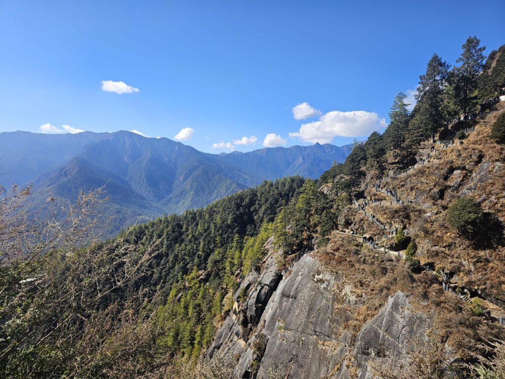 view from tiger's nest bhutan